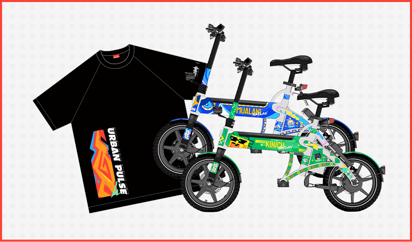 コラボ自転車/展示グッズ画像（例）