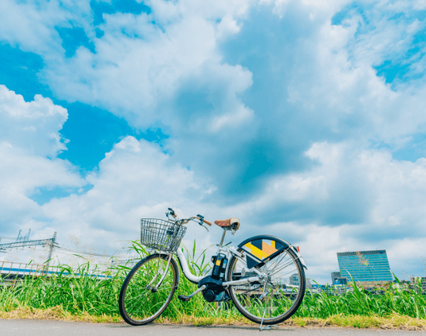 シェアでECO自転車はカーボン排出0のクリーンな移動手段シェアすることでコストも削減